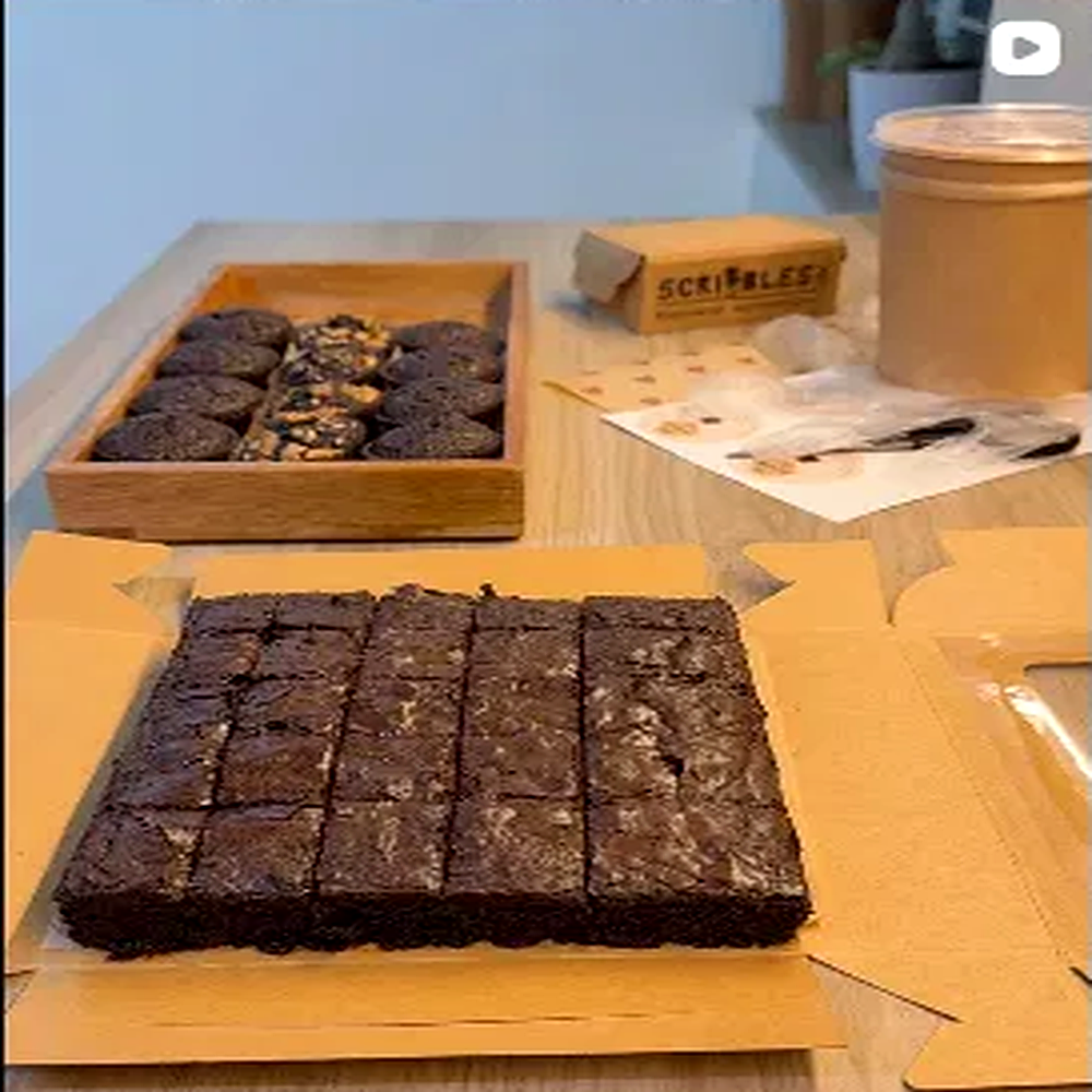 Freshly baked brownies from the Little Brownie Co. kitchen